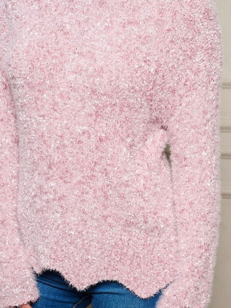 Tandie Soft & Fuzzy Sweater - Blush