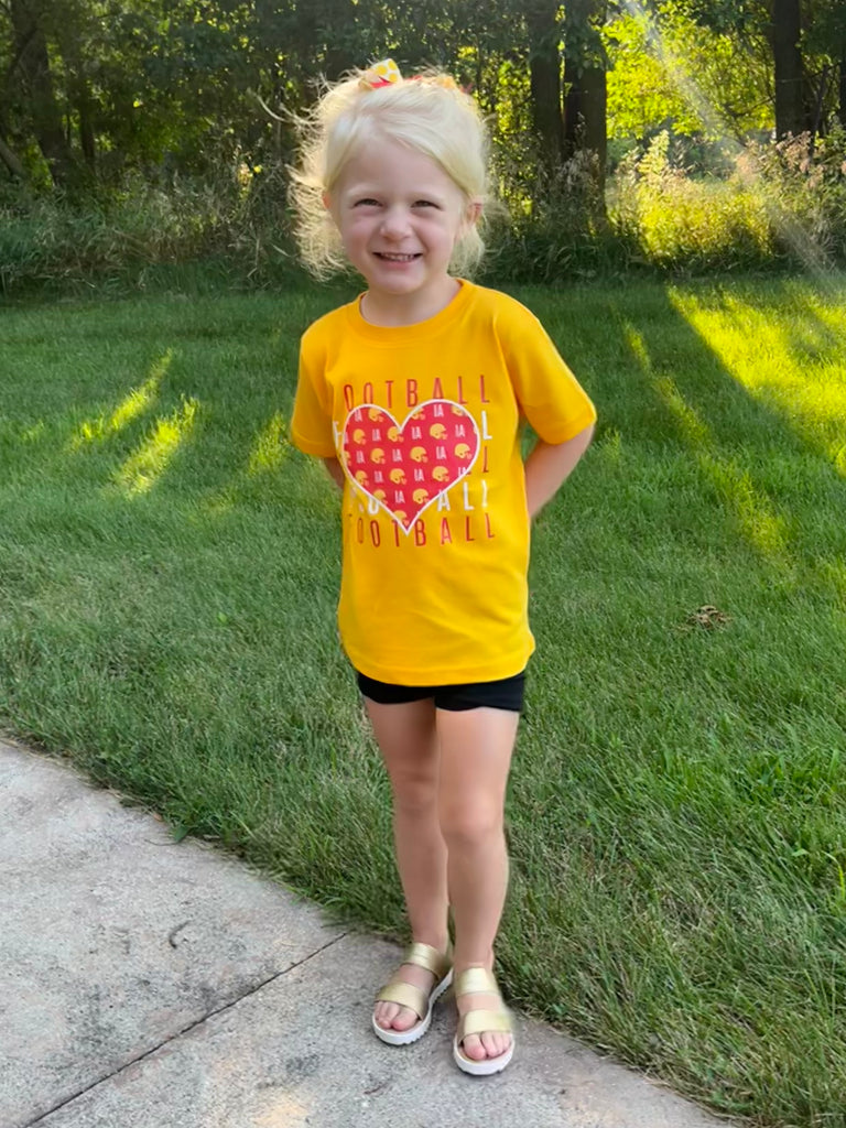 ISU Football Heart Tee - Kids