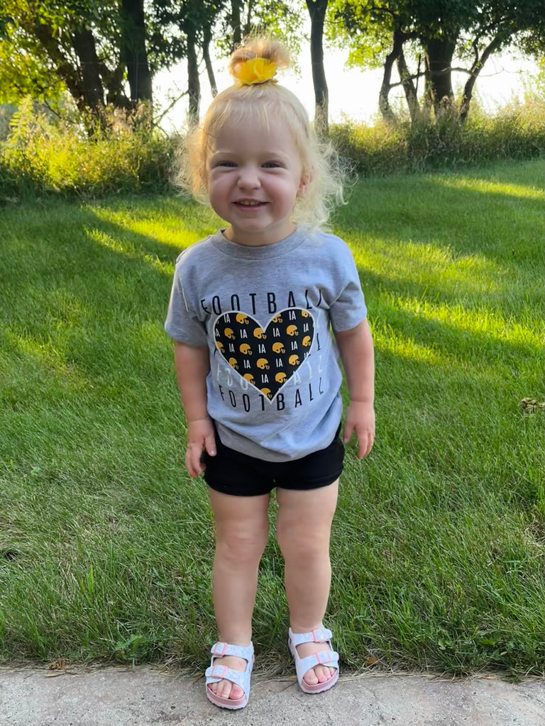 IOWA Football Heart Tee - Kids