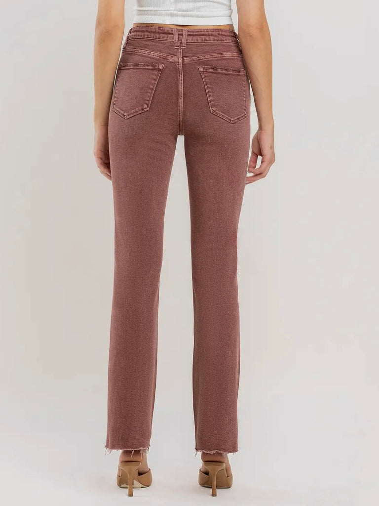 Kassie Mid-Rise Bootcut - Wine