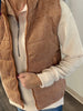 Mari Herringbone Vest - Rust