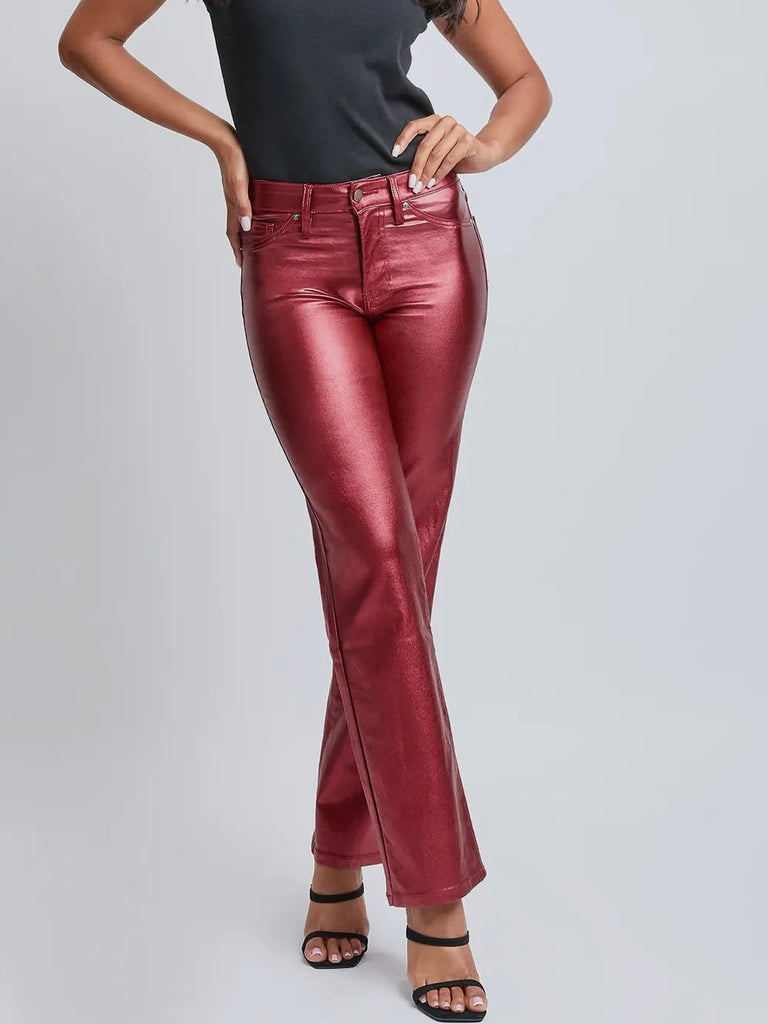 Ella Metallic High-Rise - Wine Sparkle