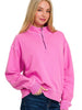 Bea Quarter Zip - Hot Pink