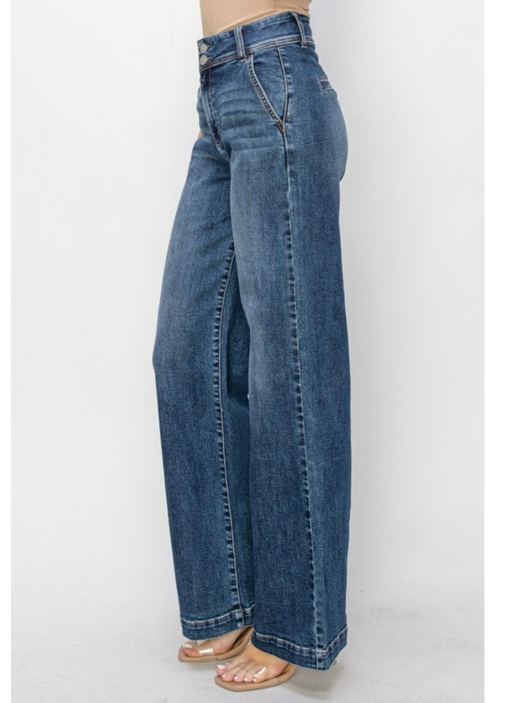 Celeste High Rise Wide Leg Denim