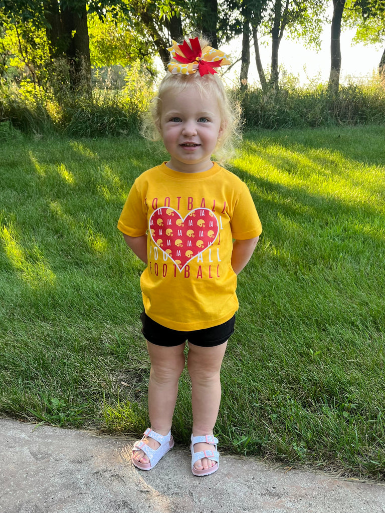 ISU Football Heart Tee - Kids