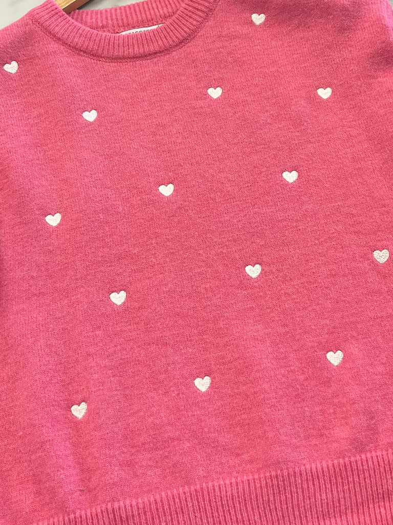 Emmy Pink Heart Sweater