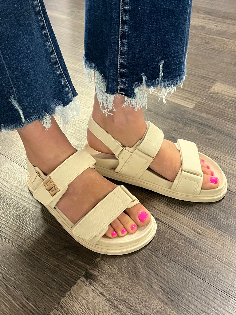 Mayara Nude Velcro Sandals