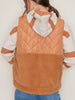 Bridgette Quilted Fleece Vest - Camel