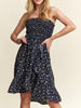 Molly Floral Ruched Dress/Skirt Combo - Navy