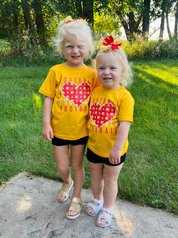 IOWA Football Heart Tee - Kids