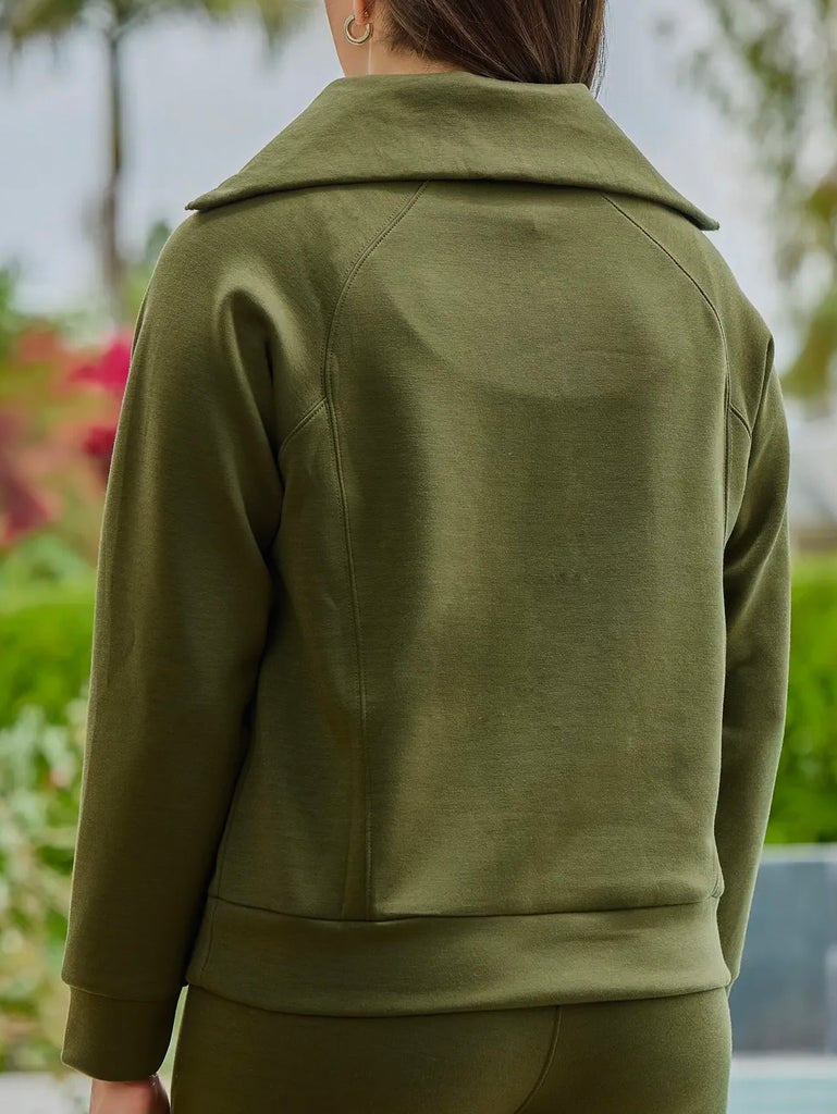 Hamptons 1/4 Zip - Olive