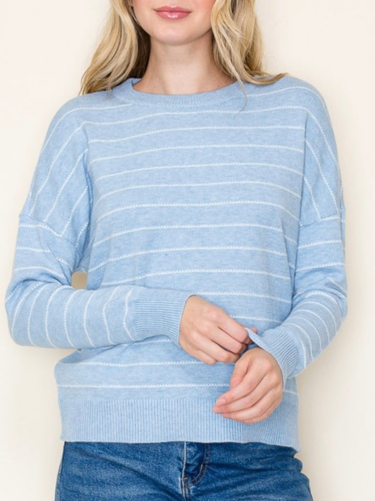 Izzy Denim Blue Sweater