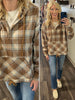 Nicole Flannel Pullover -Mocha