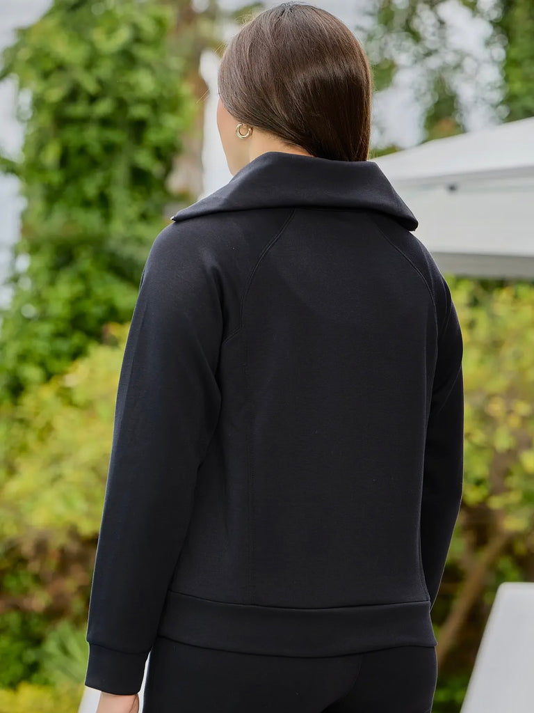 Hamptons 1/4 Zip - Black