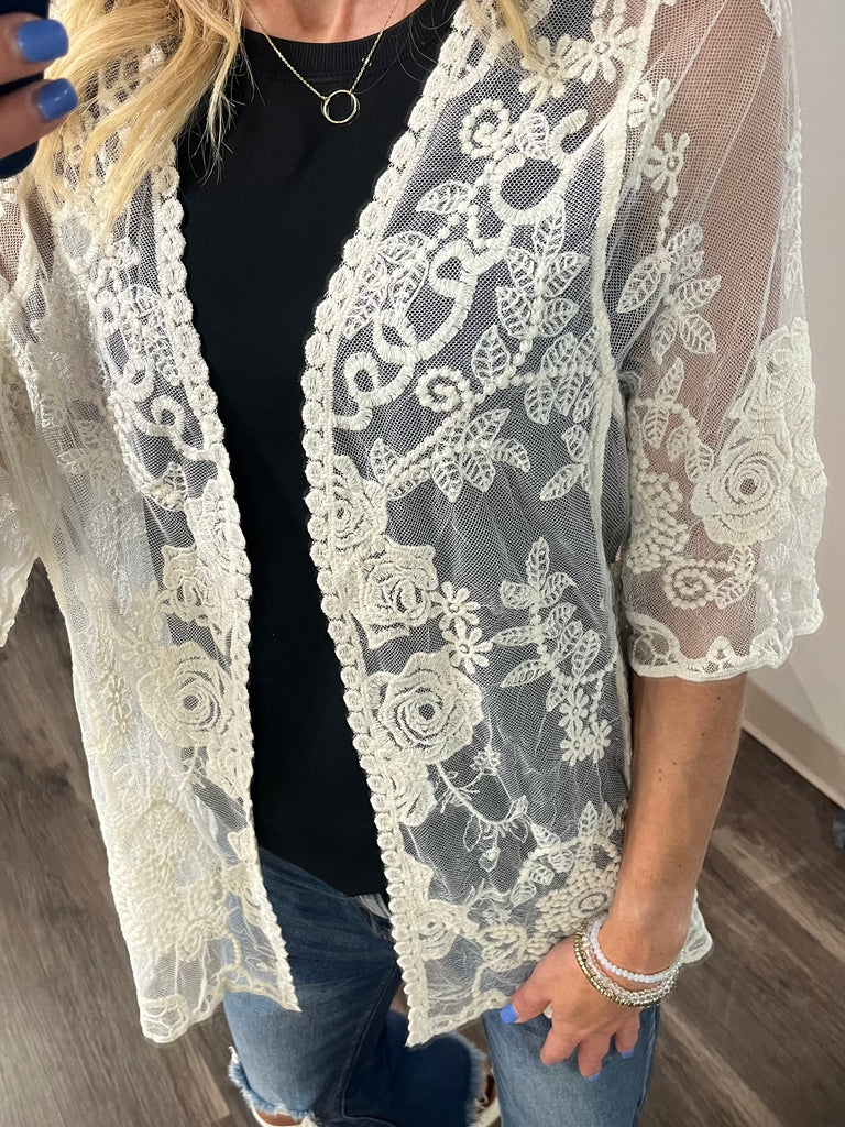 Henley Lace Cardigan