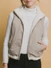 Holli Reversible Sherpa Vest - Latte