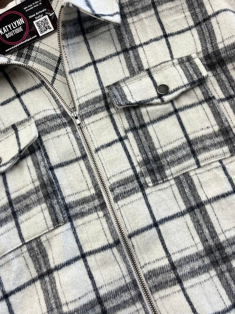 Mollie Zip-Up Flannel Jacket