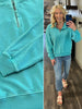 Bea Quarter Zip - Turquoise