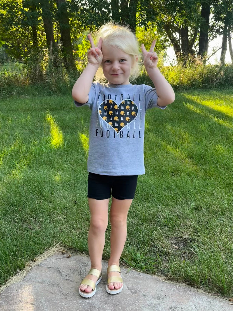 IOWA Football Heart Tee - Kids