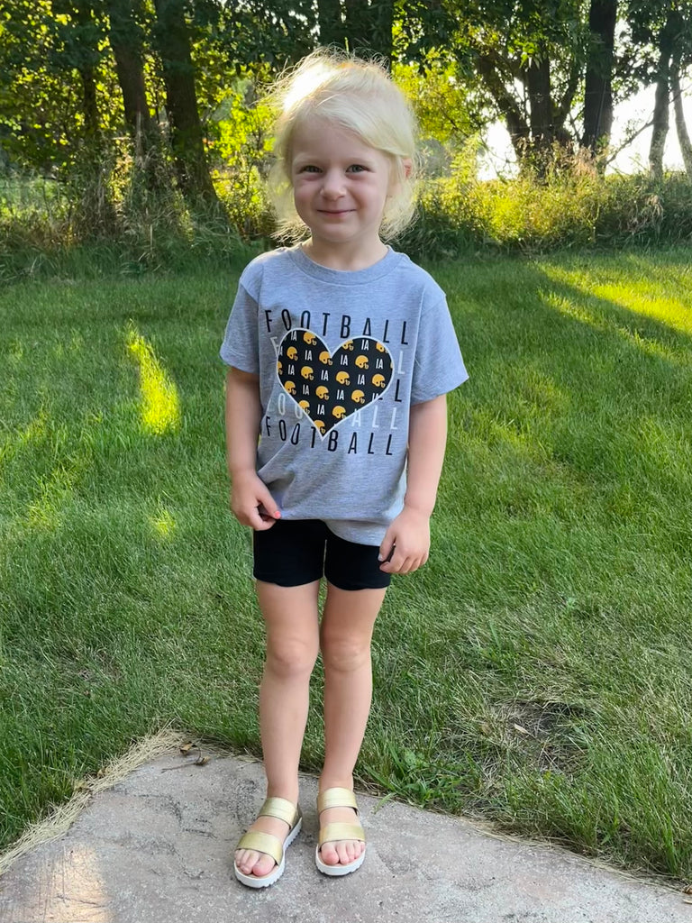 IOWA Football Heart Tee - Kids