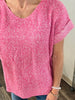 Lexie Dolman Sweater Top - Pink