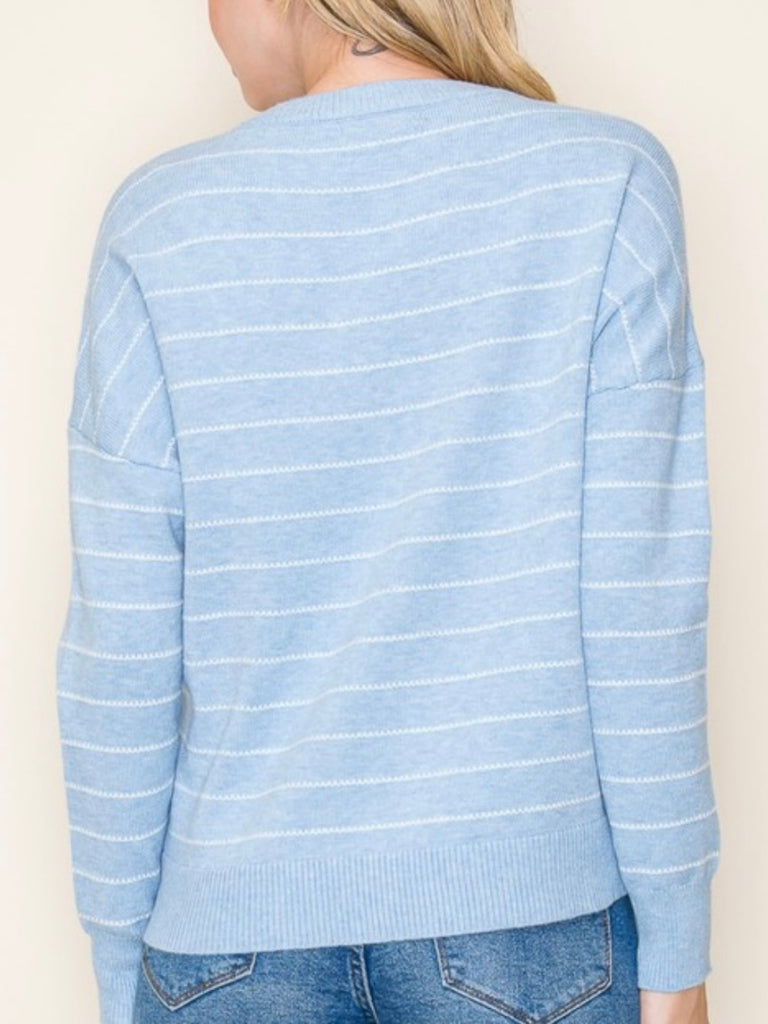 Izzy Denim Blue Sweater