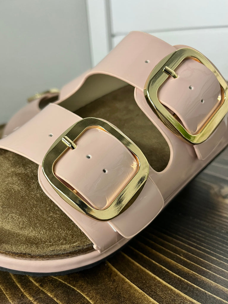 Joan Buckle Sandals - Blush