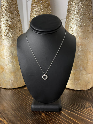 Double Disc Necklace - 14k Rose Gold