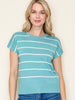 Larissa Striped Sweater - Lt Blue