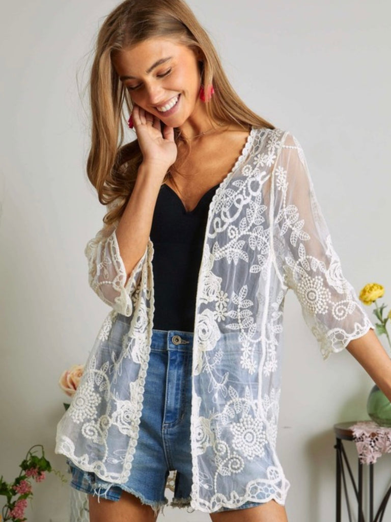 Henley Lace Cardigan