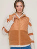 Bridgette Quilted Fleece Vest - Camel