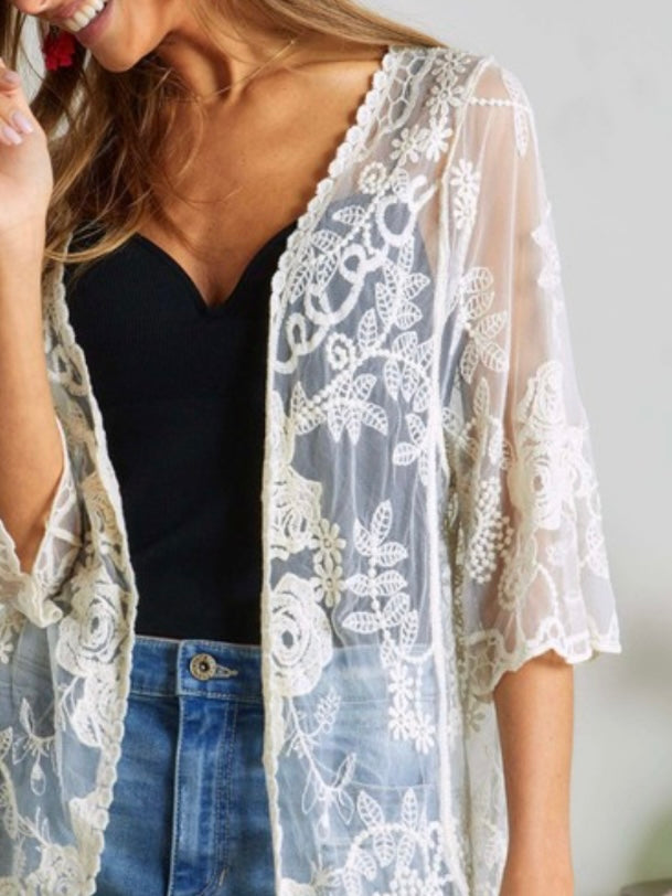 Henley Lace Cardigan