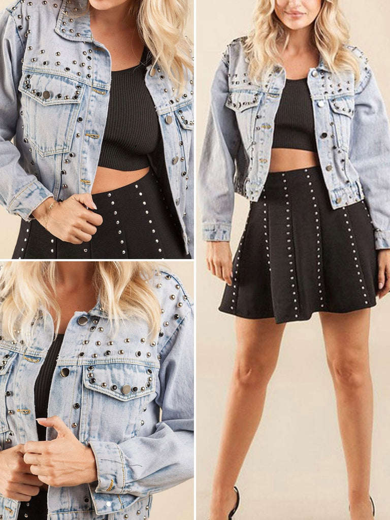 Jaya Beaded Denim Jacket