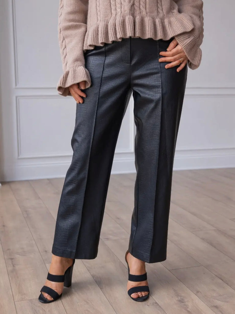 Alex Snake-Skin Faux Leather Pants