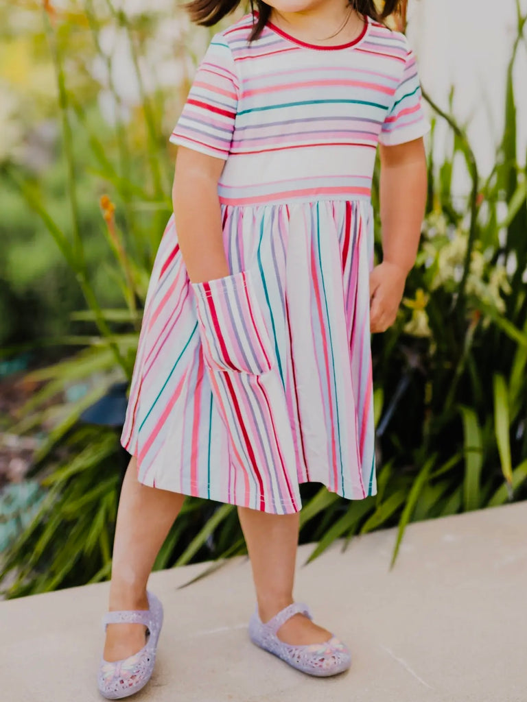 Blair Striped Pocket Dress - GIRLS