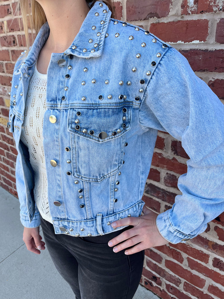 Jaya Beaded Denim Jacket