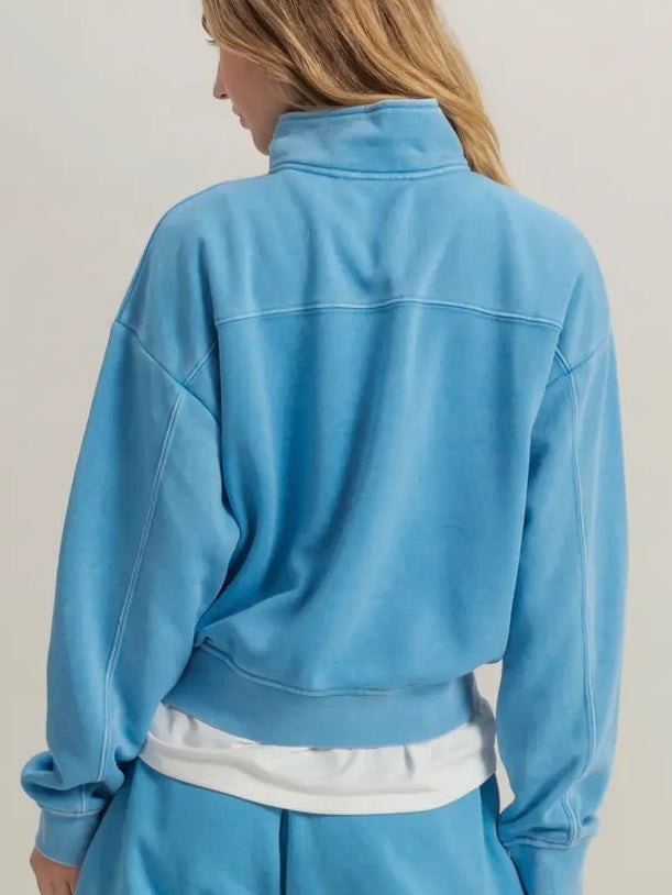 Keri So-Soft 1/4 Zip Sweatshirt - Blue