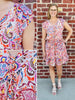 Kendell Button Front Pink Floral Dress