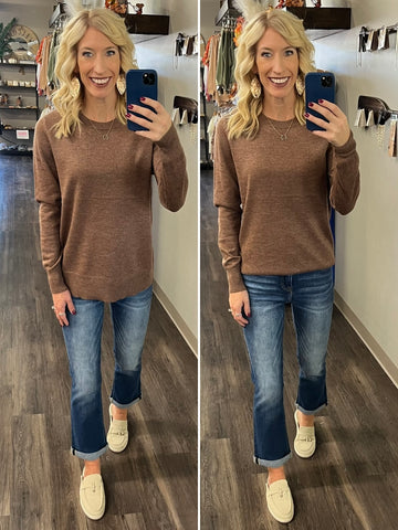 Kelsie Collared Knit Sweatshirt