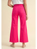 April Wide Leg Stretch Denim - Hot Pink