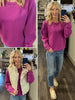 Julianne Perfect Scuba Crewneck - Magenta