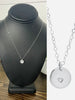 Linda Heart Disc Necklace - Silver