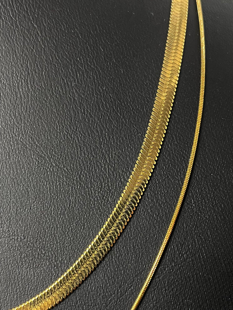 Corinne 18K Gold Plated Double Chain