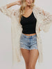 Kallie Crochet Bell Sleeve Cardi - Cream