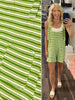 Yasmin Striped Romper - Green