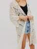 Kallie Crochet Bell Sleeve Cardi - Cream