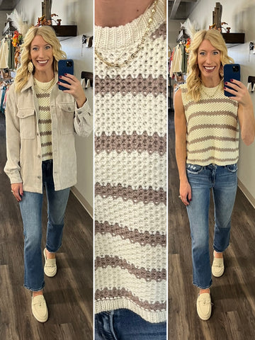 Zeya Chevron Sweater Vest