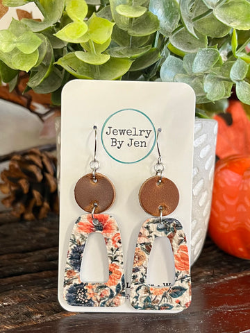 Jen Earrings - Mustard Circle