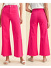 April Wide Leg Stretch Denim - Hot Pink