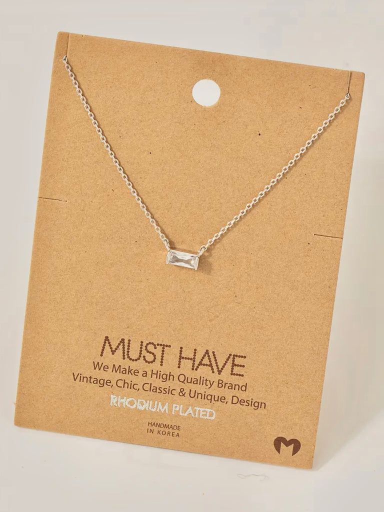 Meg Mini Pendant Necklace - Silver